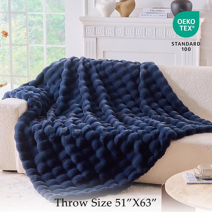 BENVWE Fluffy Faux Fur Throw Blanket - Image 2