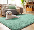 Sage Green Area Rugs for Bedroom Living Room, 4x6 Fluffy Cute Indoor Bedside by ONASAR