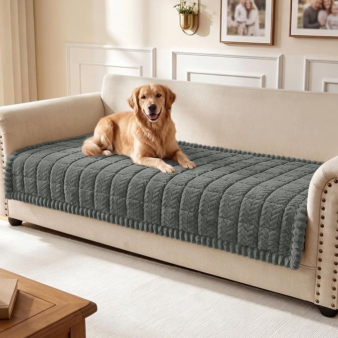 Smiry Couch Cover for Dogs, Non Slip Fuzzy Pet Sofa Covers Washable | Sofa by Smiry