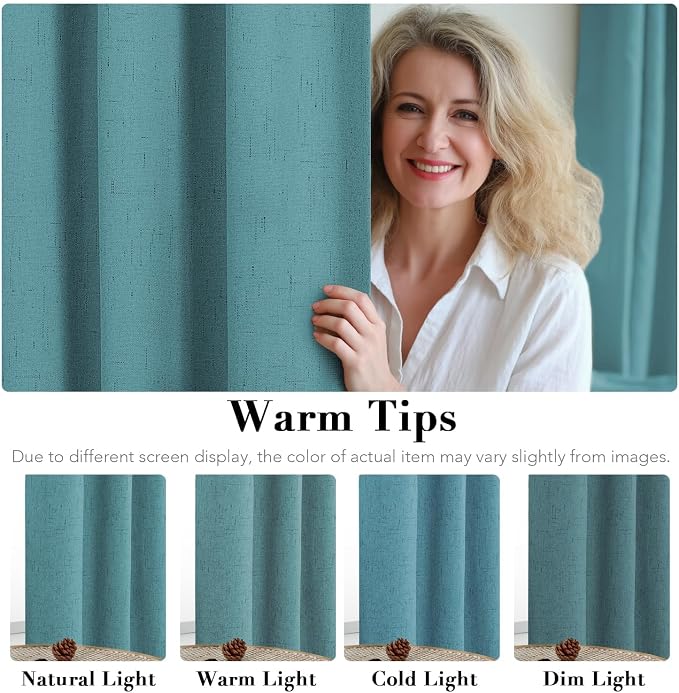 H.VERSAILTEX Linen Curtains 100% Blackout Curtains - Image 5