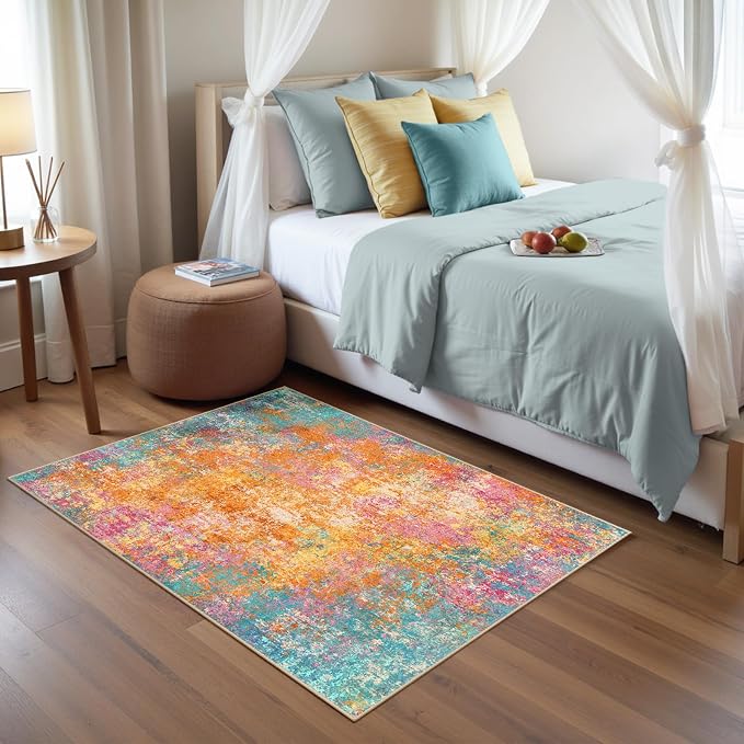 RELEANY Washable 3'x5' Abstract Area Rug - Image 8