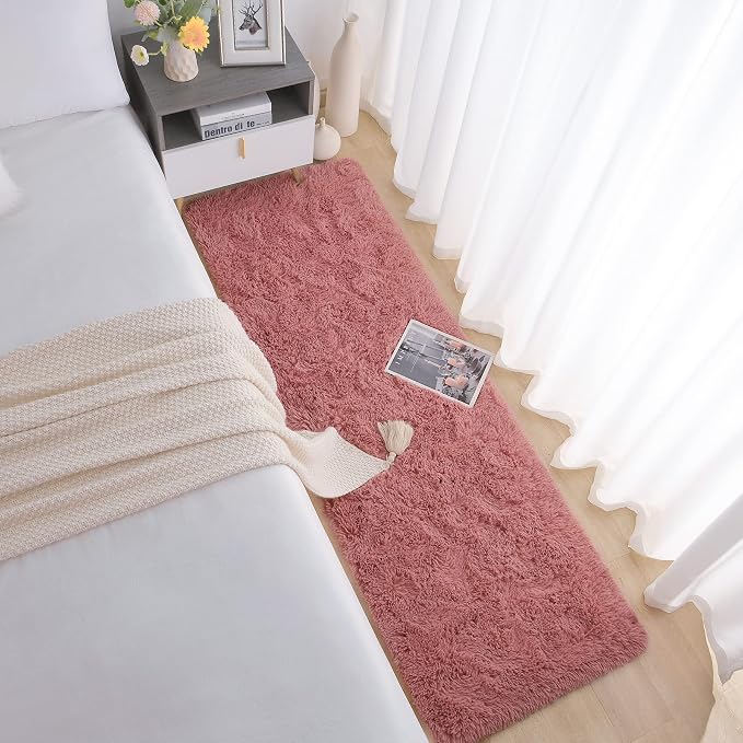 Chicrug Soft Runner Rug for Bedroom Living Room Plush Fluffy Rug 2x10 | Shag - Image 8