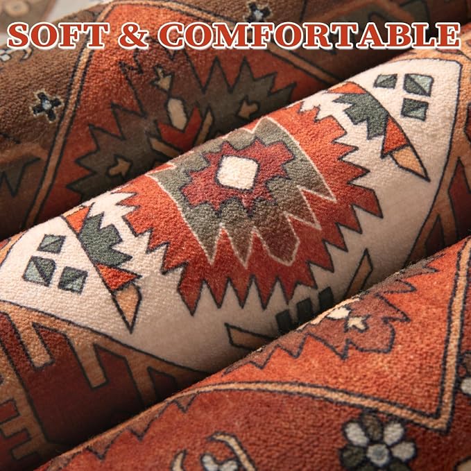 SERISSA 2x3 Washable Non Slip Boho Small Area Rug - Image 6