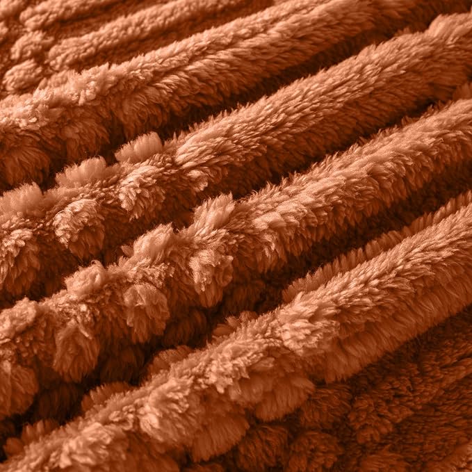90x104 Inch Rust King Bed Blanket - Image 5