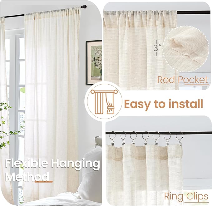 BGment 90 Inches Long Curtains for Living Room - Image 6