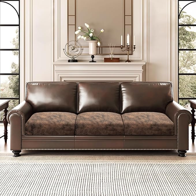ANARACHON Leather Look Couch Cushion Covers Sofa Seat Slipcovers Sets Couches - Image 2