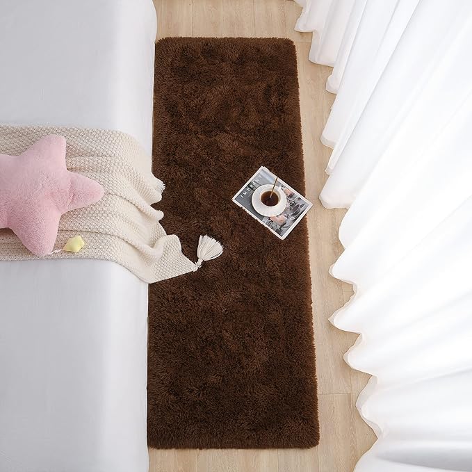 Chicrug Soft Runner Rug for Bedroom Living Room Plush Fluffy Rug 2x6 | Shag - Image 6
