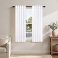 Pitalk White Curtains 38 Inch Width by Pitalk
