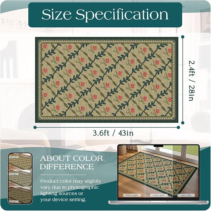 Floral Outdoor Rug - Image 2