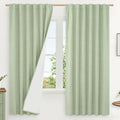 100% Blackout Natural Linen Curtains 68 Inches by LAMIT