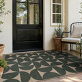 Lahome Green Easy Jute Front Porch Rug, 3x5 Semi Circle Outdoor Rug | Non Slip by Lahome