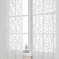 Furman Sheer White Curtains 84 inches Long by OWENIE