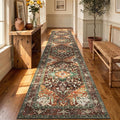Yamaziot Washable Runner Rug, 3x14 Non-Slip Boho Hallway Kitchen Rug | Stain by Yamaziot
