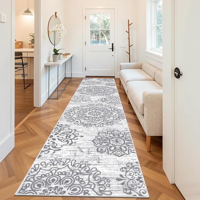 HEBE Hallway Runner Rug 3'x14', Washable Non Slip Kitchen Rug Runner | Soft by HEBE