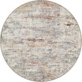 Round Area Rug Living Room: 4 ft Modern Washable Carpet Taupe | by FXRHLP
