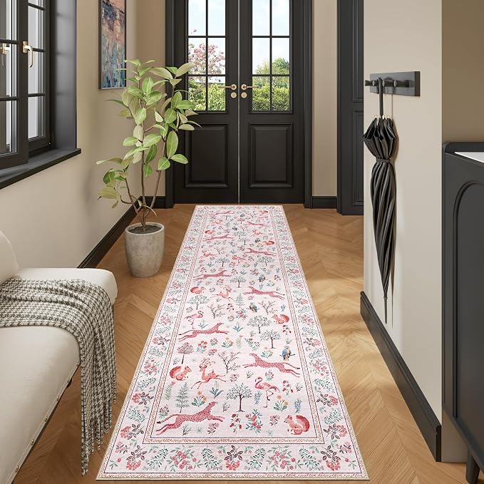 DUKINO 2x10 Kitchen Runner Rug, Soft Non Slip Animal Washable Rug, Non-Shedding - Image 6