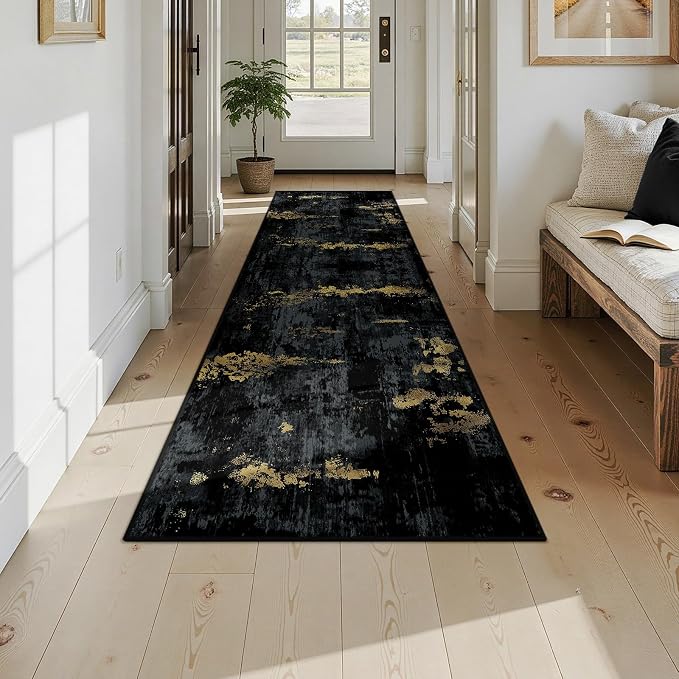 RELEANY Washable Runner 2'6"x10' Abstract Area Rug - Image 2