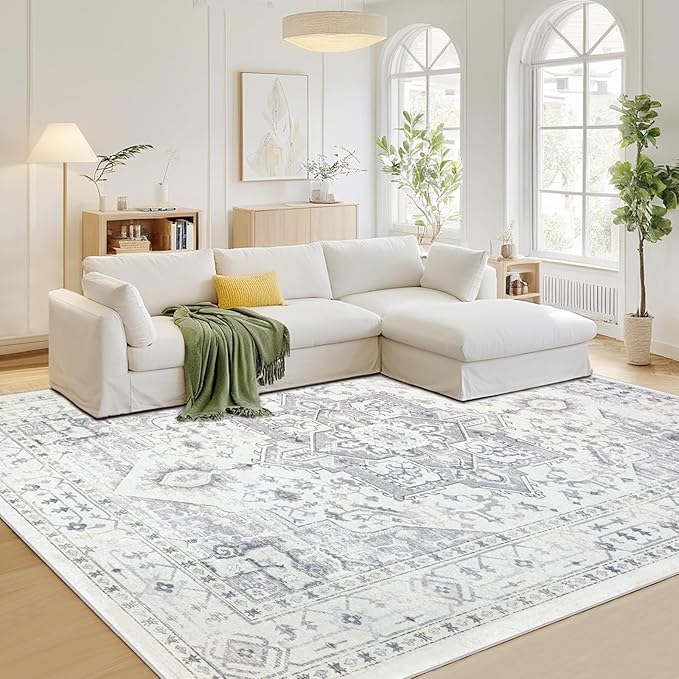 8x10 Washable Area Rugs for Living Room, Dining Room | Ultra Soft Faux Wool by Srugn