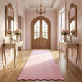 GarveeHome 2.5x10 Scalloped Washable Runner Rug Long Hallway Kitchen Rug | Soft by GarveeHome
