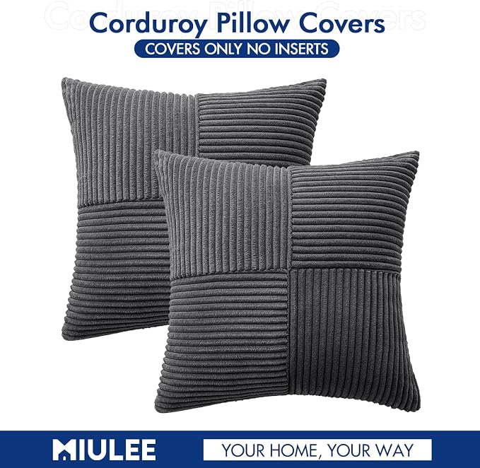 MIULEE Grey Decorative Throw Pillow Covers - Image 7