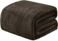 Exclusivo Mezcla Soft Waffle Fleece Bed Blanket King Size, Coffee | Lightweight by ExclusivoMezcla