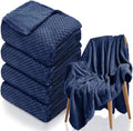 4 Pack Fleece Throw Blankets 50x60 Inches by Tewloss