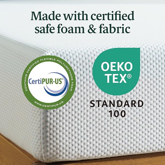 ZINUS 8 Inch Green Tea Cooling Memory Foam Mattress [New Version], Full, Fiberglass Free, Medium Firmness, Cooling Gel Foam, Certified Safe Foams & Fabric, Mattress in A Box
