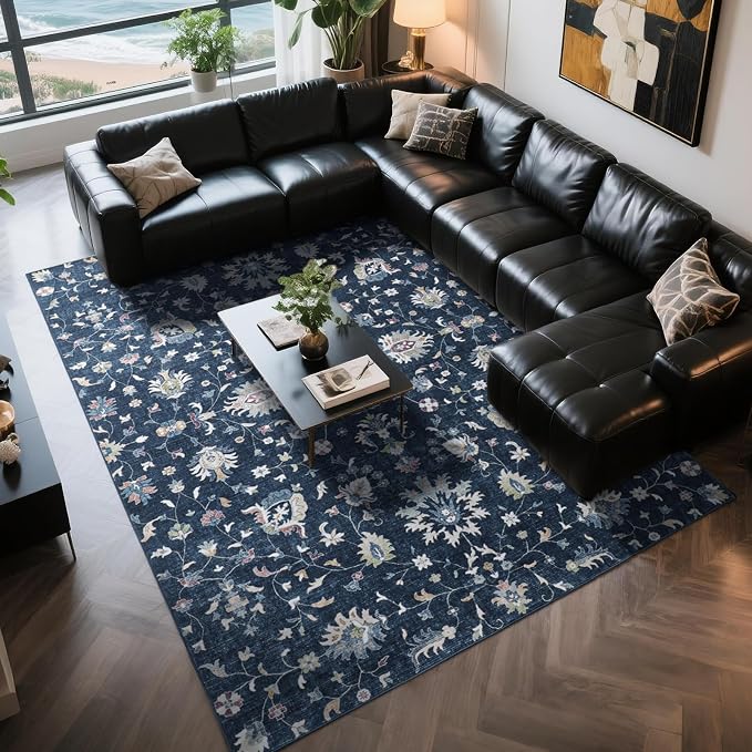 8x10 Boho Washable Area Rugs for Living Room, Dining Room, Nursery | Ultra Soft - Image 7