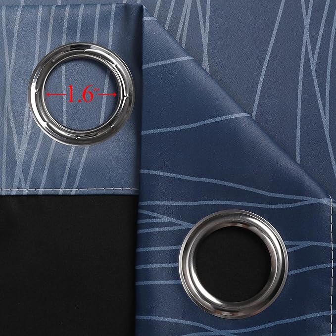 Navy Blue and Black Ombre Blackout Curtains - Image 7