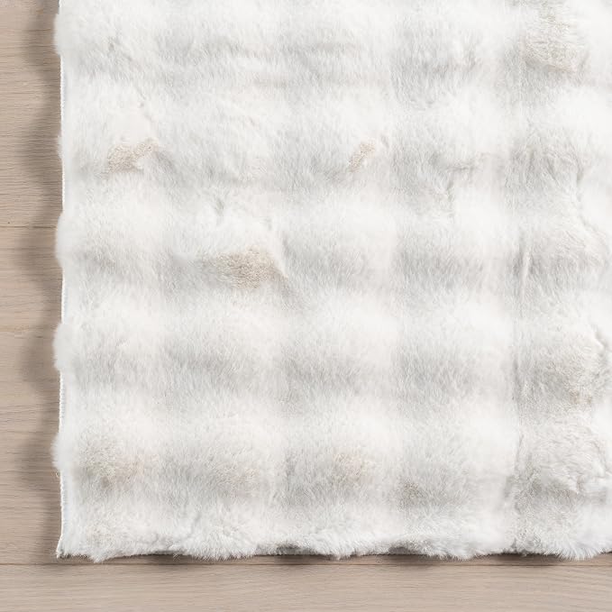 nuLOOM Jeni Off White Checkered Washable Area Rug - Image 7