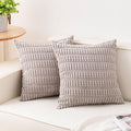 Pack of 2 Corduroy Decorative Throw Pillow Covers 18x18 Inch by Unknown