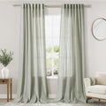 Long Sage Green Curtain 2 Panels 105 inches Long by Nanspring