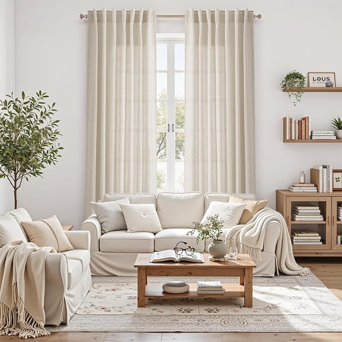 Boho Linen Curtains 84 Inches Long - Image 6