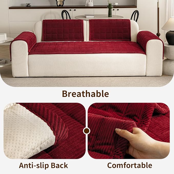 Couch Covers for Dogs Washable, Non Slip Couch Covers for Loveseat Sofa Pet - Image 5