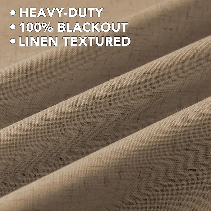 H.VERSAILTEX Linen Curtains 100% Blackout Curtains - Image 5