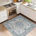 RELEANY Washable Area Rug, Square 4'x4', Water Repellent, Pet Friendly by RELEANY