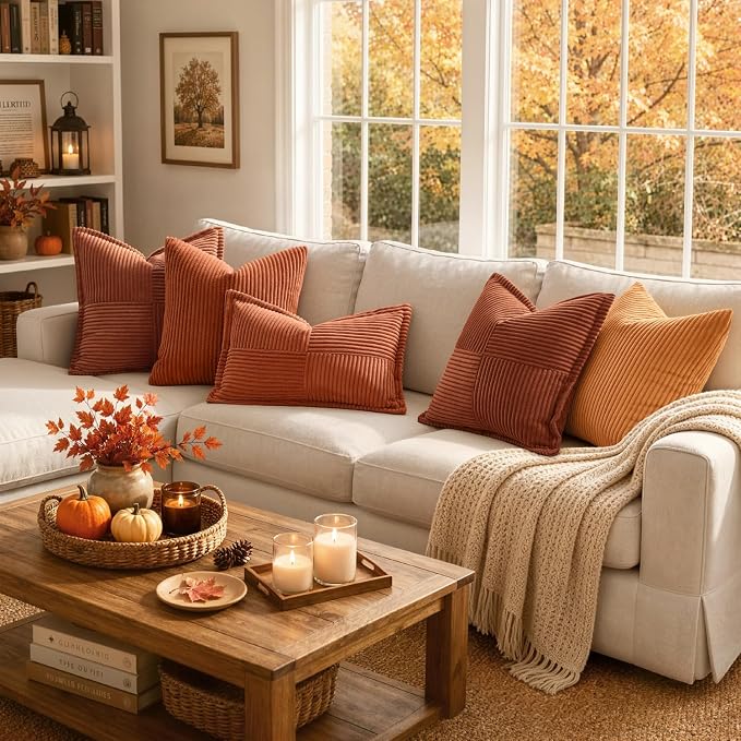 MIULEE Fall Burnt Orange Decorative Throw Pillow Covers - Image 8