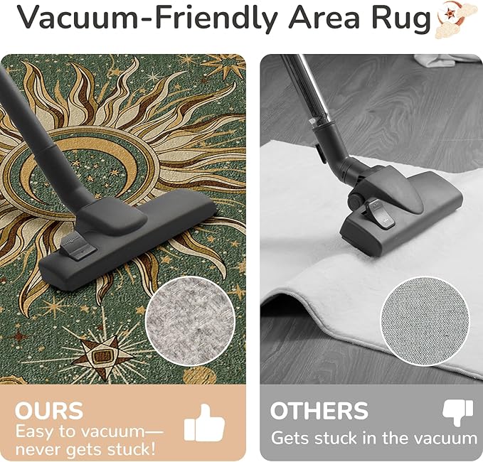 Vacuum-Friendly, 2x8 Washable Area Rug - Image 4