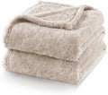 Exclusivo Mezcla Plush Fuzzy Fleece Bed Blanket Twin Size, Super Soft, Fluffy and Warm Blankets, Suitable for All Seasons (Camel, 90x66 Inches)