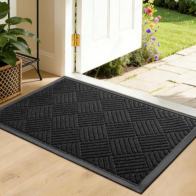 Front Door Mat, Heavy Duty Waterproof Doormat 31.5"x20", Stain Fade Resistant by WELDUN%E2%80%94IdealChoiceforHome