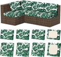 8Pcs Outdoor Cushion Covers, Stretch Patio Furniture Couch Chair Slipcovers | by VORSHAPE