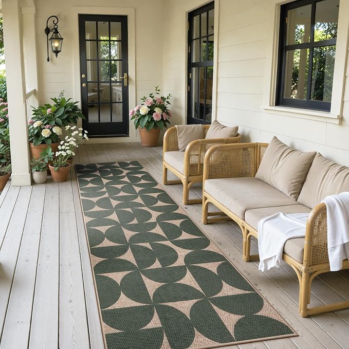 Lahome Semi Circle Easy Jute Kitchen Runner Rug - Image 7