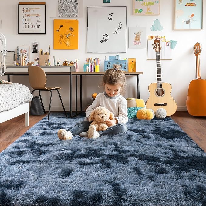 Super Fluffy Area Rug for Living Room 5x7, Shaggy Carpet - Image 2