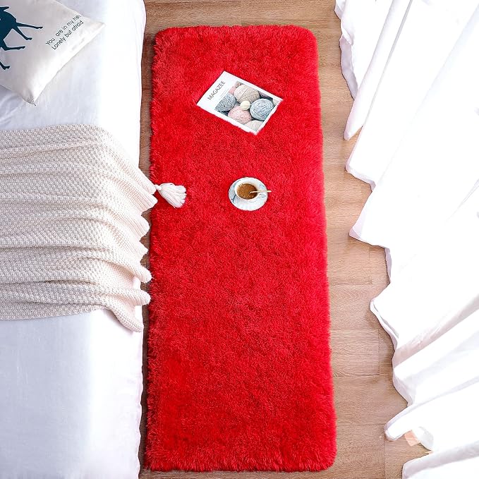 Chicrug Soft Runner Rugs for Bedroom Living Room Plush Fluffy Rug 2x6 | Shag - Image 6