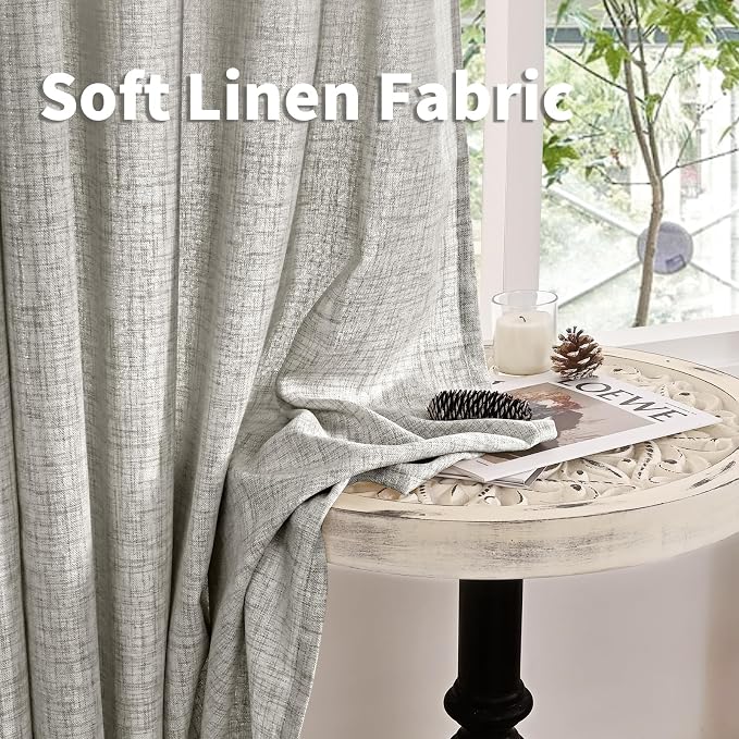 YoungsTex Linen Curtains 54 Inch Length - Image 6