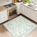 RELEANY Washable Area Rug, Square 4'x4', Water Repellent, Pet Friendly by RELEANY