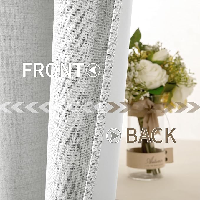 MIULEE 100% Blackout Linen Curtains - Image 6