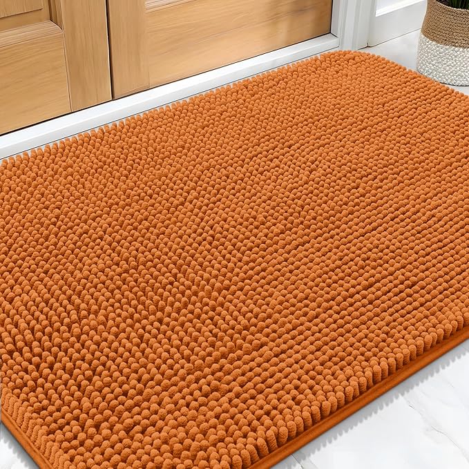 OLANLY Dog Door Mat for Muddy Paws 32x20, Super Absorbent Chenille Mud Mat | by OLANLY