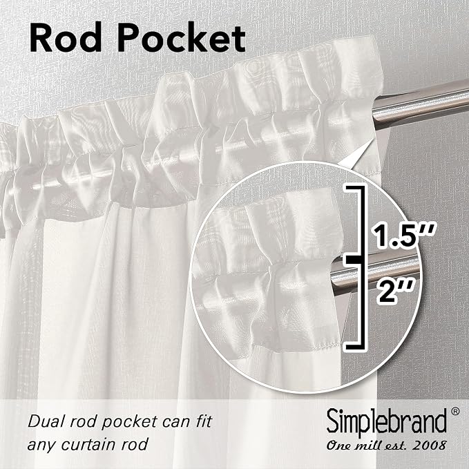 Simplebrand Ivory Valances 14 Inches Long - Image 2