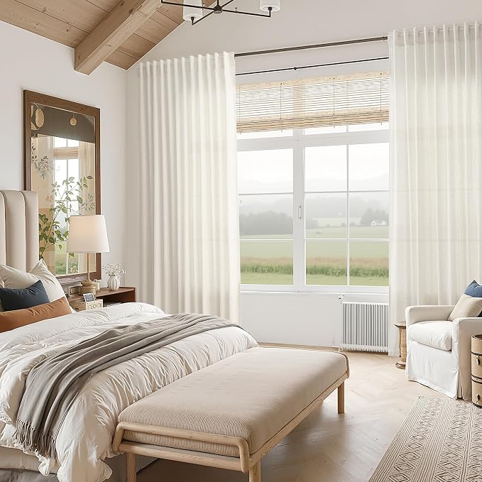 Natural Linen Curtains 102 Inches Long - Image 7